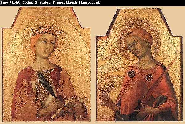 Simone Martini St Catherine and St Lucy